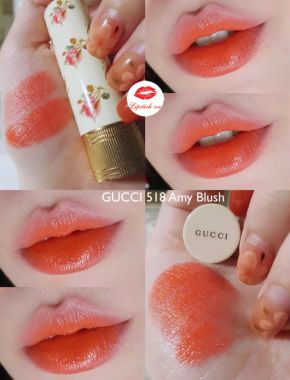 Son Gucci 518 Amy Blush Màu Đỏ Cam – Vỏ Hoa