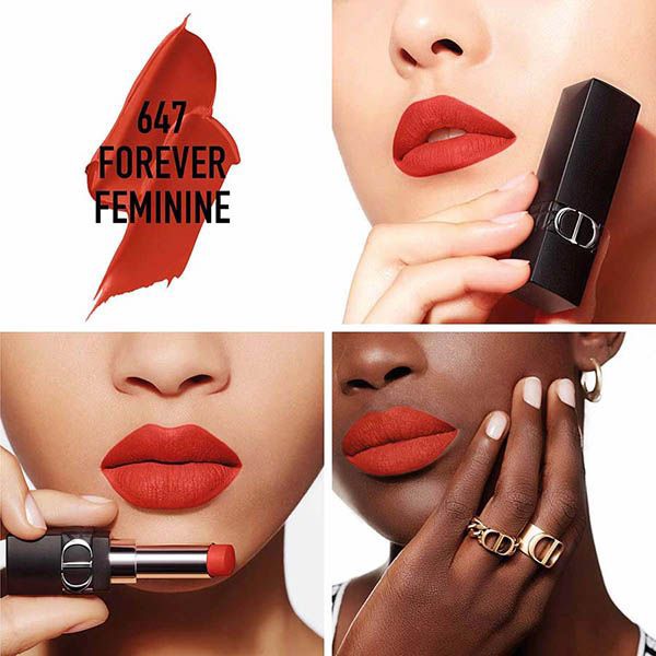 Son Dior Rouge Forever Transfer Proof Lipstick 647 Forever Feminine (New) – Màu Đỏ Cam