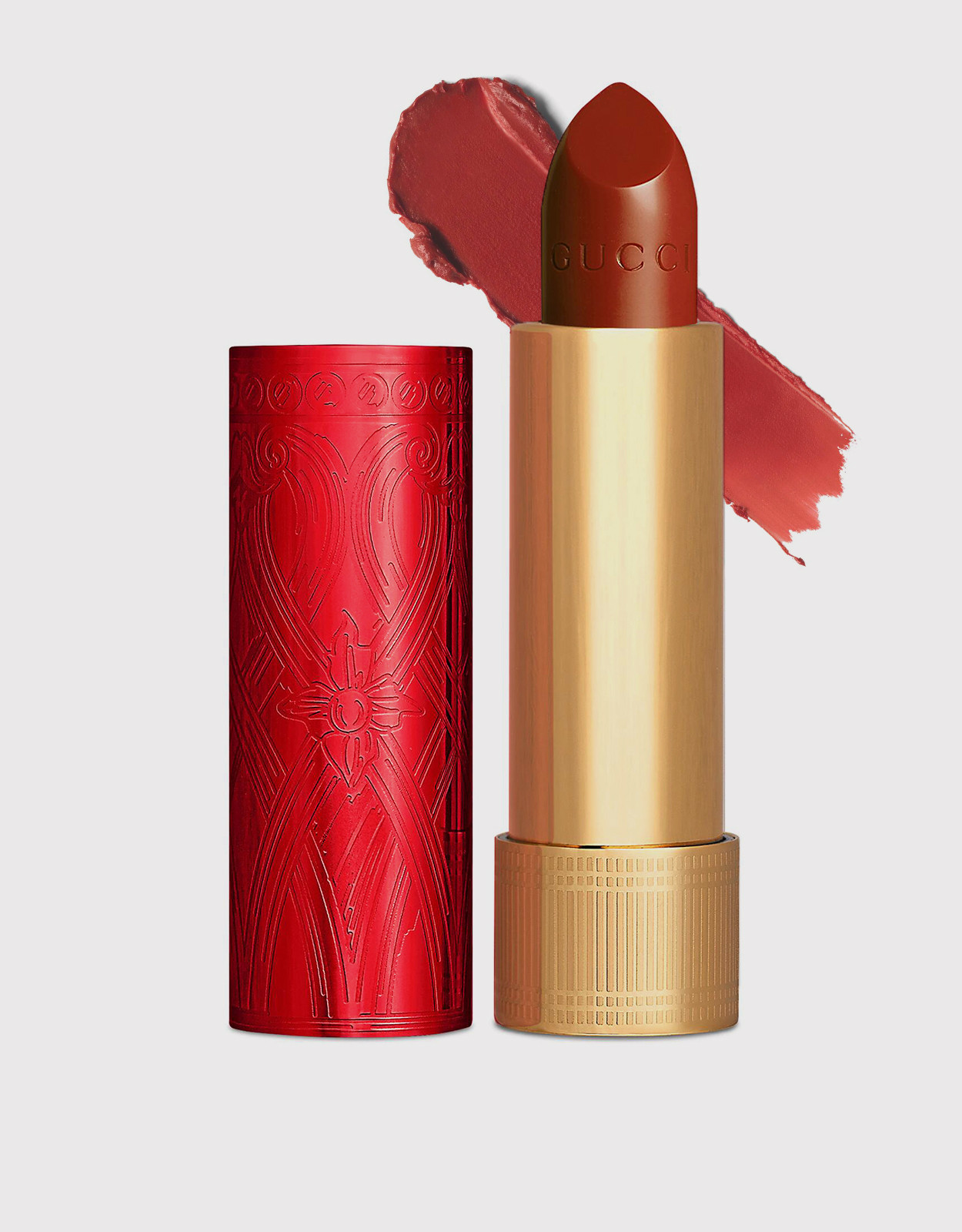 Son Gucci 505 Janet Rust, Rouge à Lèvres Satin Lipstick vỏ đỏ limited