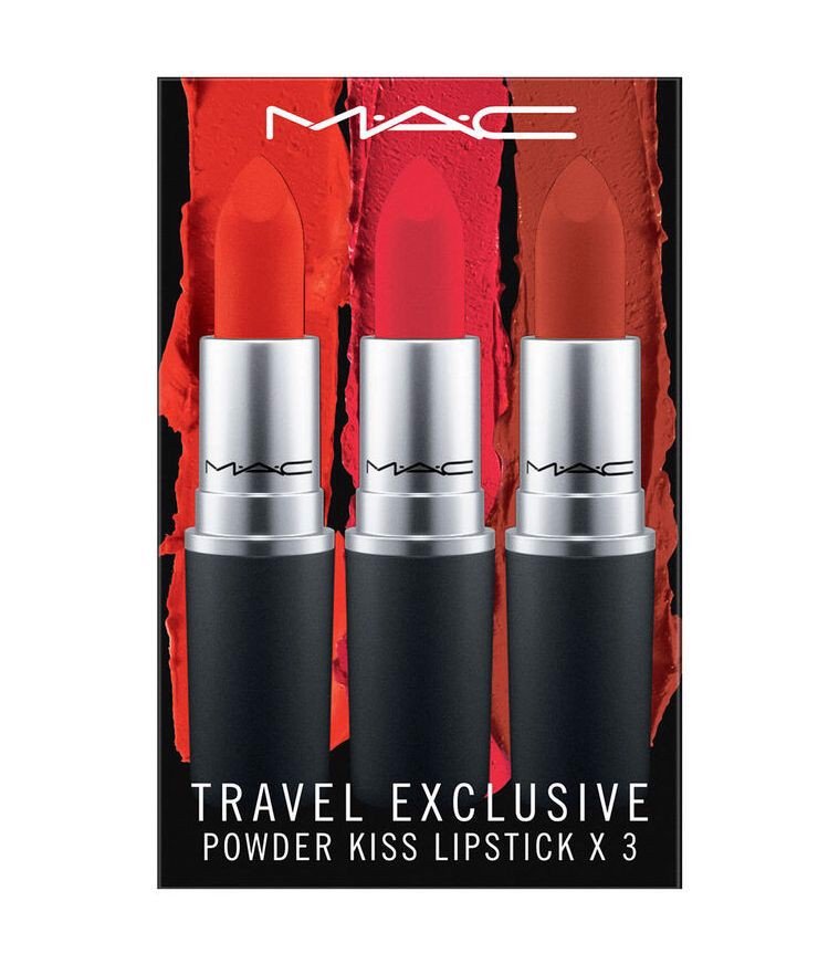 Set Son MAC Travel Exclusive Powder Kiss Lipstick (303, 315, 316 )