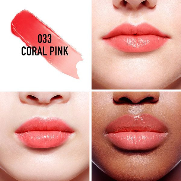 Son Dưỡng Dior Addict Lip Glow 033 Coral Pink Màu Đỏ Hồng San Hô